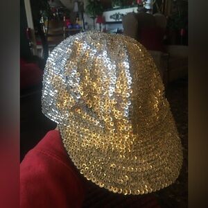 Sequined Silver Ball Cap…